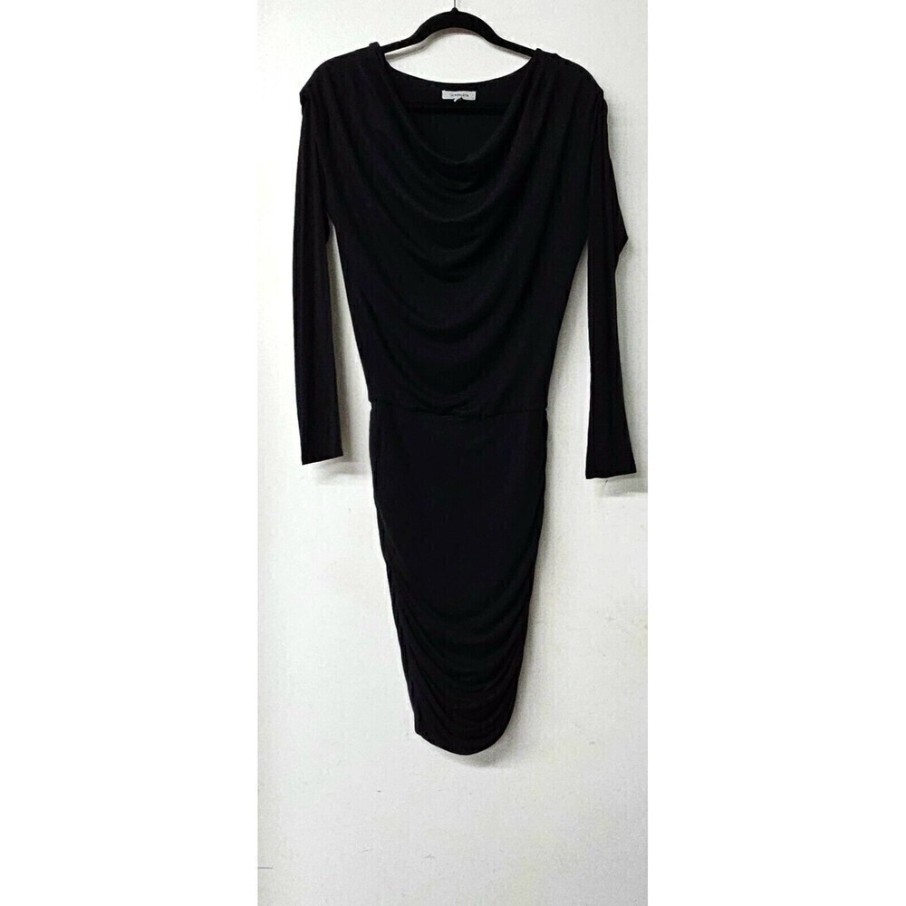 ATHLETA Solstice Cowl Neck Bodycon Long Sleeve Stretch Women Dress (XXS)
